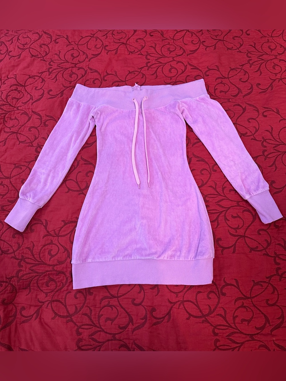 Sugar Thrillz Lavender One-Shoulder Sweater Dress
